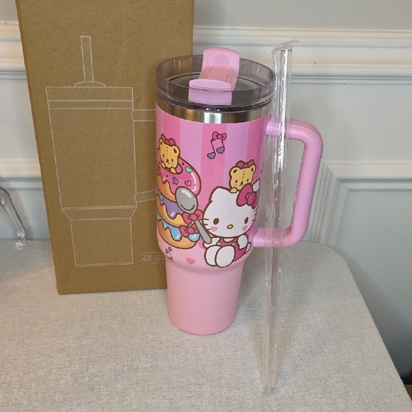 Hello Kitty Other - Hello Kitty Pink Tumbler with Straw